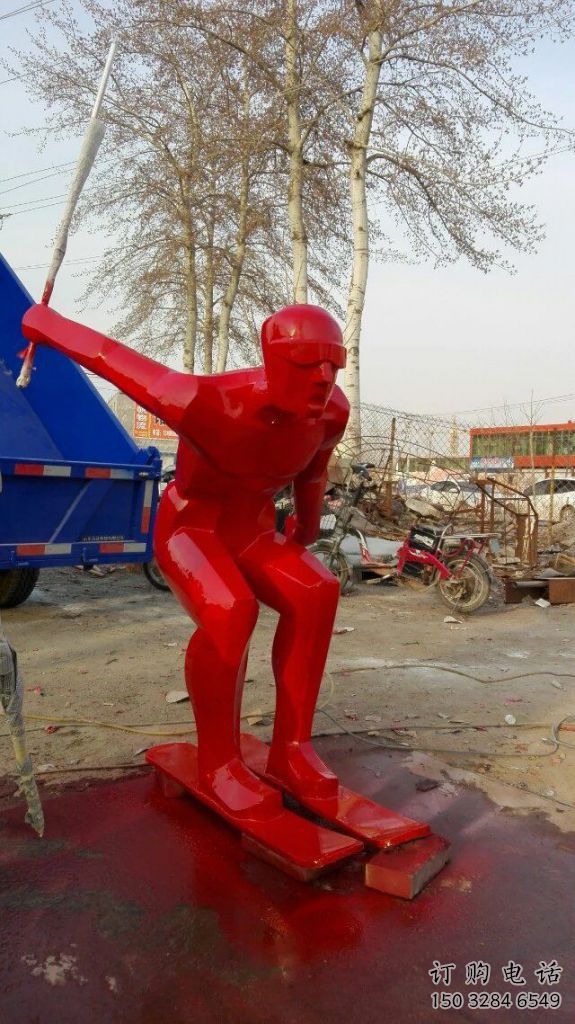 烤漆滑板雕塑廠家 體育小品 不銹鋼滑板運動雕塑廠