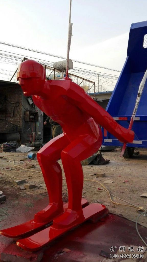 現(xiàn)代滑板雕塑廠家 大型體育擺件  烤漆不銹鋼滑板雕塑制作