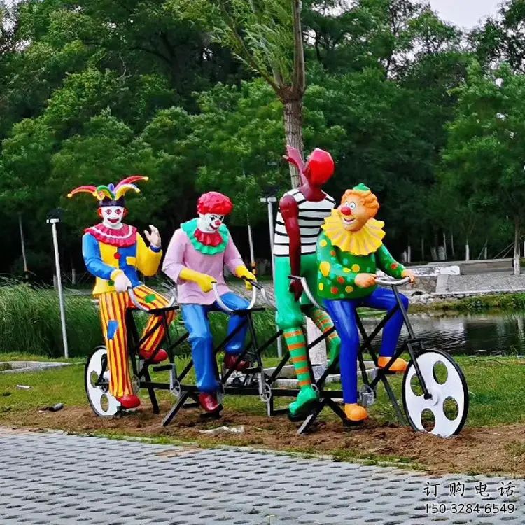 園林小丑雕塑廠家  創(chuàng)意小品 中式小丑雕塑廠