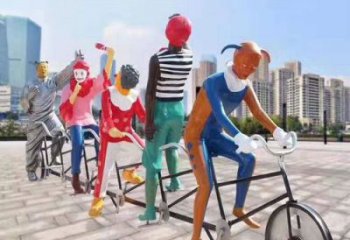 公園小丑雕塑廠家 戶外擺件  現(xiàn)代創(chuàng)意小丑雕塑廠