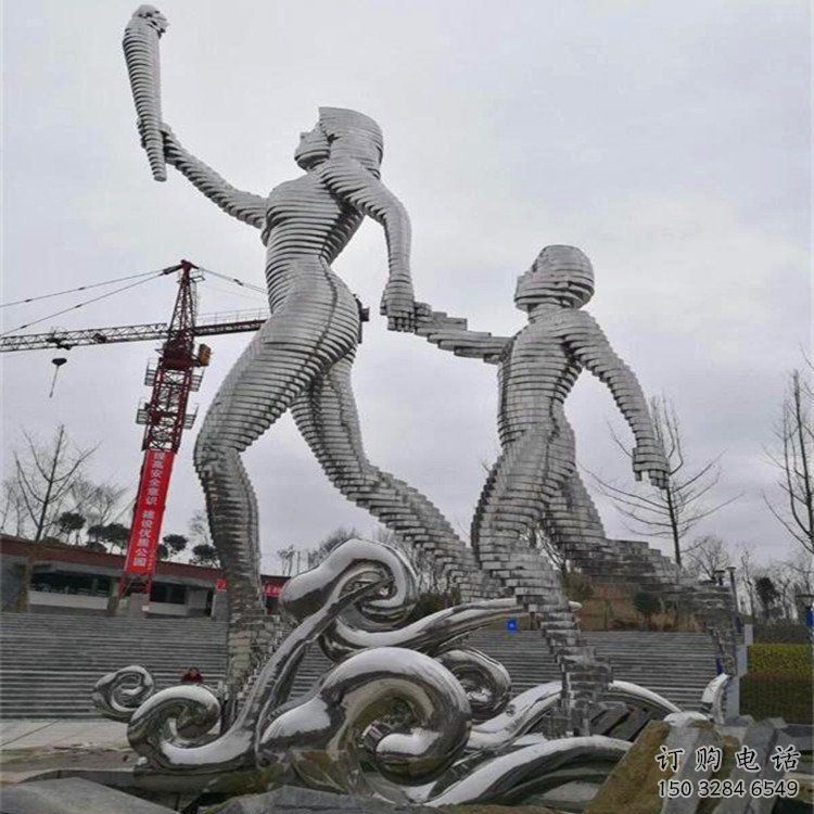 體育健兒雕塑廠家 運動小品  廣場不銹鋼健兒雕塑廠