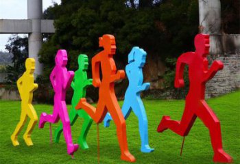 運(yùn)動(dòng)健兒雕塑廠家 彩繪剪紙小品 校園不銹鋼健兒雕塑廠