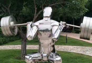 鏡面健兒雕塑廠家 大型擺件  現(xiàn)代不銹鋼健兒雕塑工廠