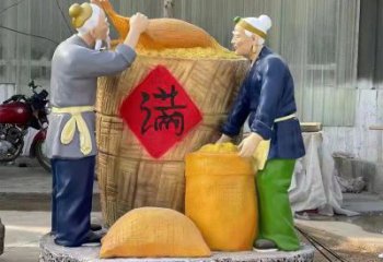 彩繪農(nóng)民雕塑廠家  公園擺件 街頭農(nóng)民雕塑廠