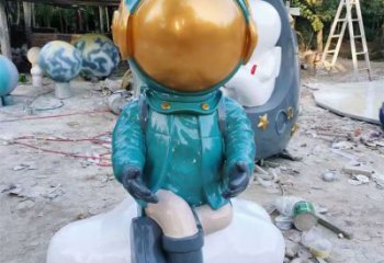 街頭太空人雕塑廠家 大型擺件  戶外太空人雕塑價格