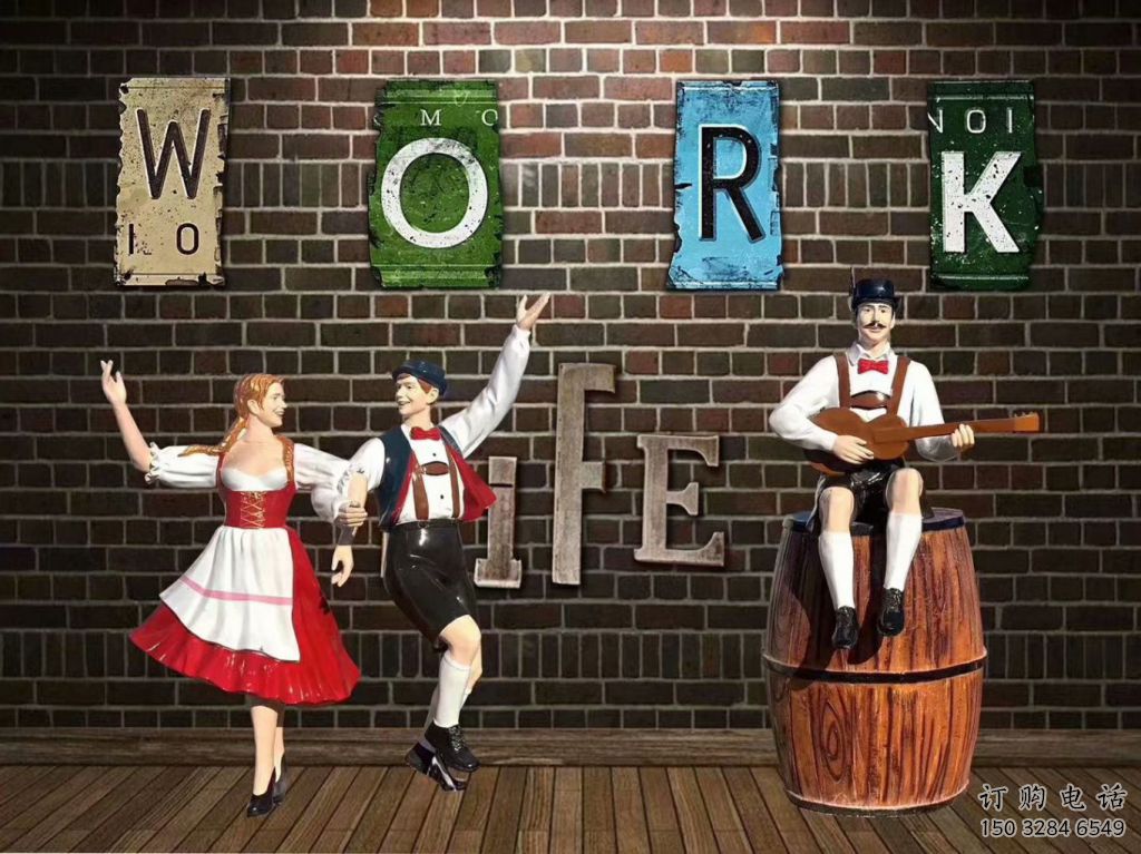 歐式樂隊(duì)雕塑廠家 抽象擺件  酒店樂隊(duì)雕塑廠