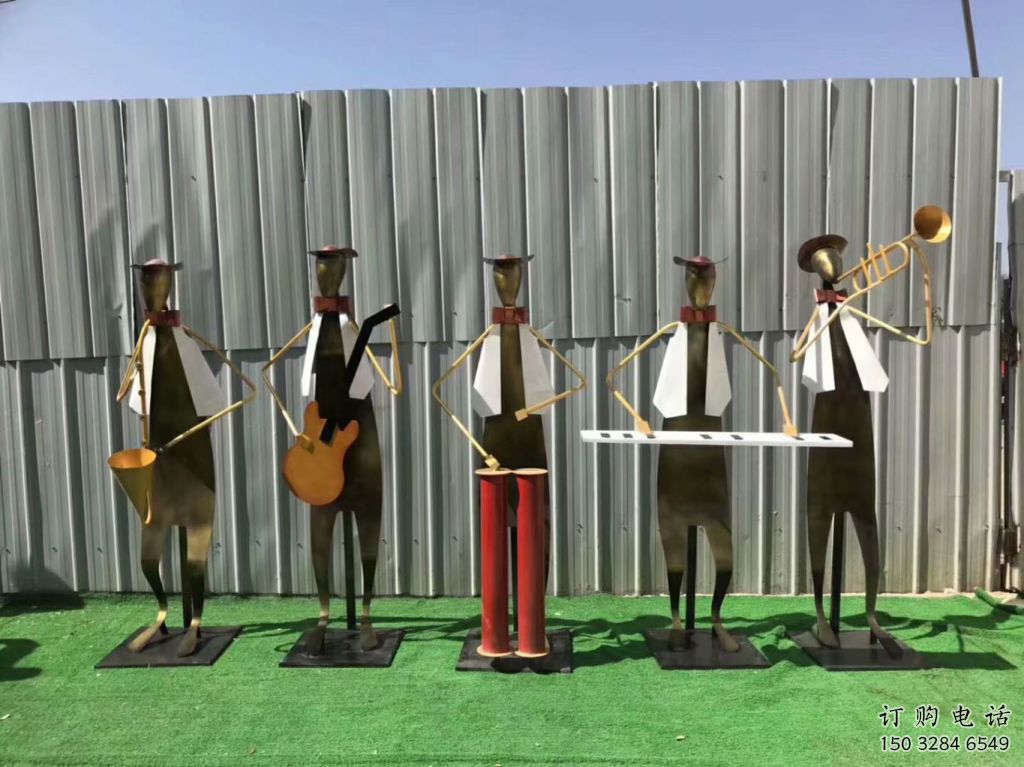 音樂樂隊雕塑廠家  創(chuàng)意擺件  大型樂隊雕塑廠
