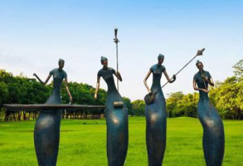 抽象樂隊雕塑廠家  幾何公園小品  戶外樂隊雕塑制作