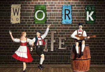 歐式樂隊雕塑廠家 抽象擺件  酒店樂隊雕塑廠