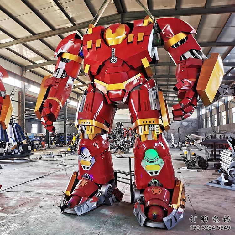 噴漆機器人雕塑廠家 中式小品  創意機器人雕塑廠