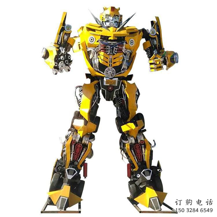街頭變形金剛雕塑廠家 大型擺件  創意變形金剛雕塑價格