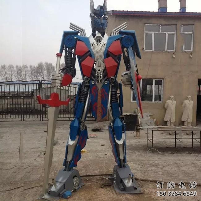現代變形金剛雕塑廠家 公園擺件  創意變形金剛雕塑定制