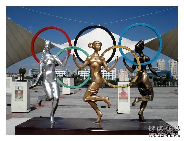 烤漆運動員雕塑廠家 體育小品 大型不銹鋼運動員雕塑定制