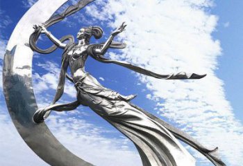 彩繪嫦娥奔月雕塑廠家 創意擺件 街頭嫦娥奔月雕塑定制