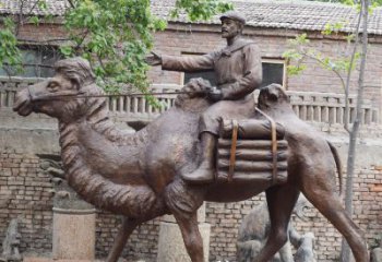 噴漆絲綢之路雕塑廠家 中式小品 草地絲綢之路雕塑廠