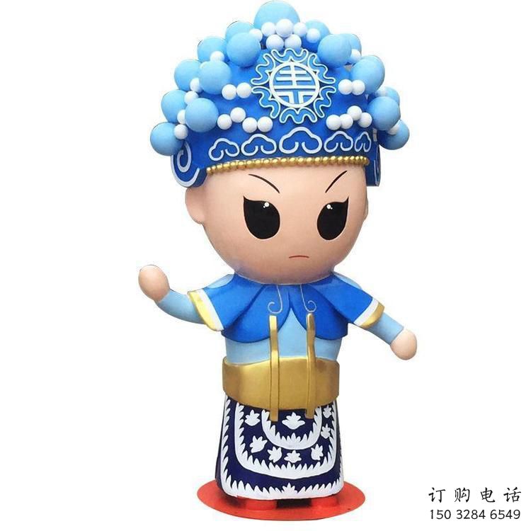 抽象變臉雕塑廠家  彩繪工藝小品  戶外創(chuàng)意變臉雕塑擺件