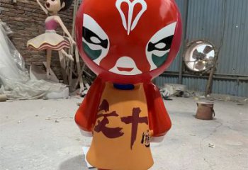 彩繪變臉雕塑廠家  戶外創(chuàng)意擺件 街頭變臉雕塑廠