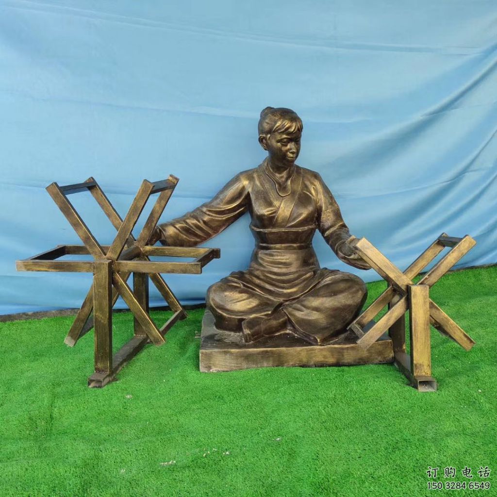抽象女工雕塑廠家 廣場仿古小品  戶外烤漆女工雕塑