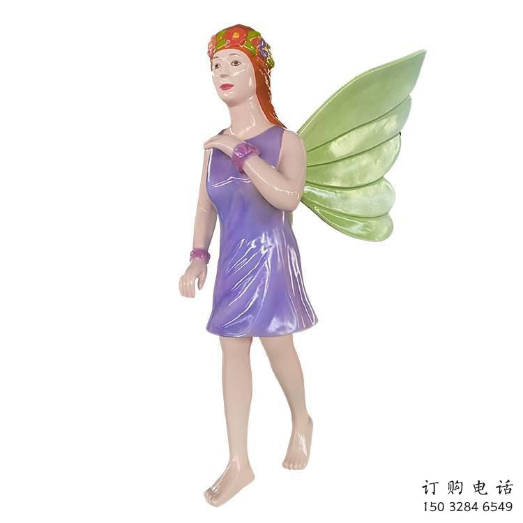 創意仙子雕塑廠家 烤漆現代小品 公園仙子雕塑廠