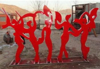 大型扭秧歌雕塑廠家  鏤空剪紙小品  現(xiàn)代街頭不銹鋼扭秧歌雕塑