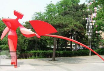 抽象扭秧歌雕塑廠家  歐式小品  公園烤漆不銹鋼扭秧歌雕塑