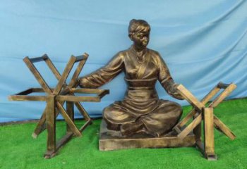 抽象女工雕塑廠家 廣場仿古小品  戶外烤漆女工雕塑