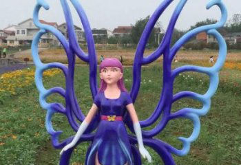烤漆仙子雕塑廠家 體育小品 戶外抽象仙子雕塑擺件