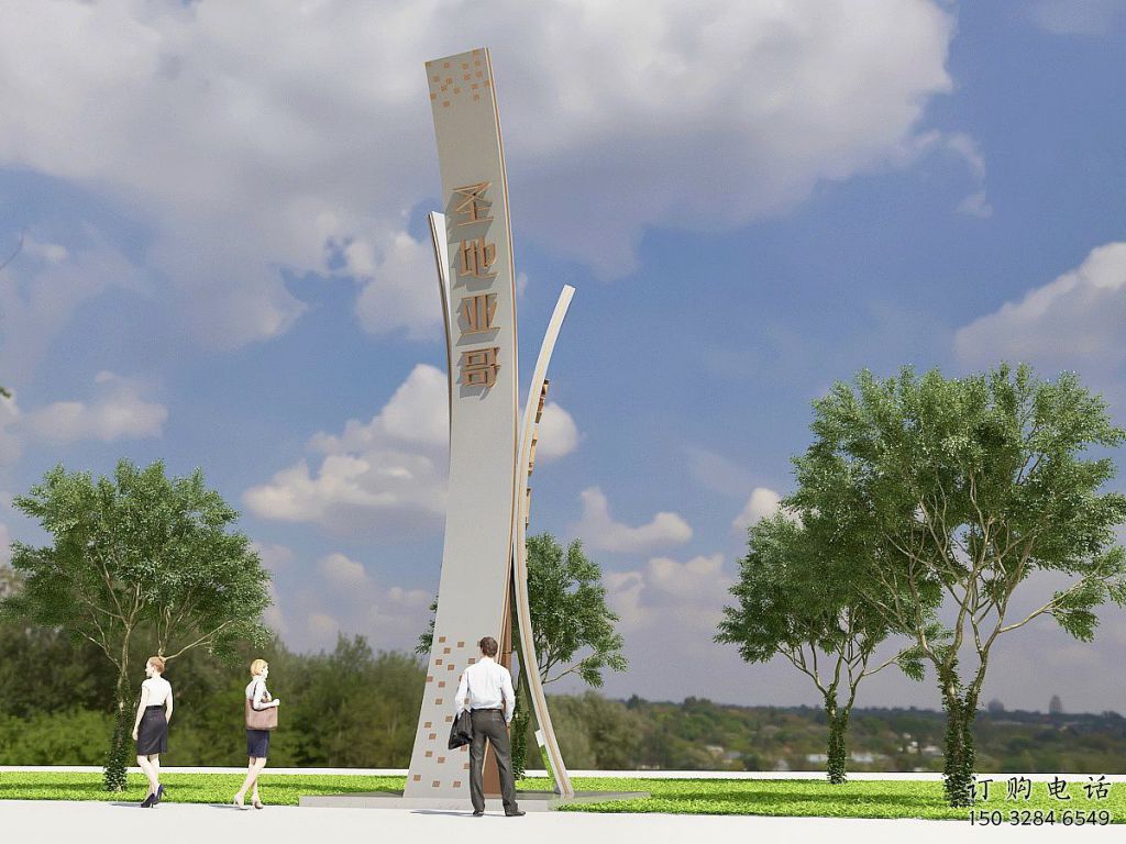 現代精神堡壘雕塑廠家 大型別墅區擺件  創意不銹鋼精神堡壘雕塑