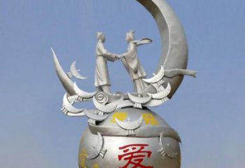 創(chuàng)意愛情雕塑廠家  現(xiàn)代小品 公園不銹鋼愛情雕塑廠