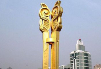 公園地標(biāo)雕塑廠家 戶外擺件  烤漆不銹鋼地標(biāo)雕塑小品