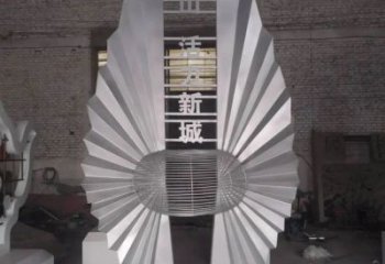 戶外地標(biāo)雕塑廠家 噴漆小品  創(chuàng)意不銹鋼地標(biāo)雕塑擺件