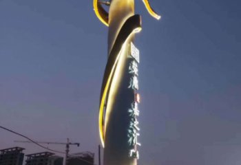 創意精神堡壘雕塑廠家 燈光小品 公園不銹鋼精神堡壘雕塑