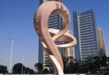 現(xiàn)代指示牌雕塑廠家 大型戶(hù)外擺件  創(chuàng)意烤漆不銹鋼指示牌雕塑