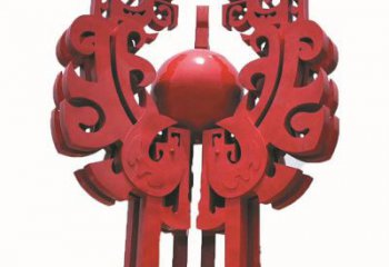 戶外標示牌雕塑廠家 噴漆小品  烤漆不銹鋼標示牌雕塑