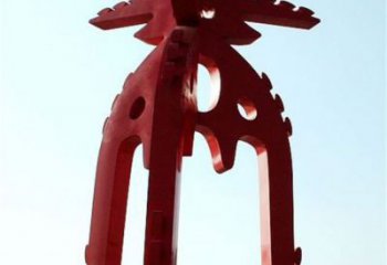 公園標示牌雕塑廠家 戶外擺件  烤漆不銹鋼標示牌雕塑小品