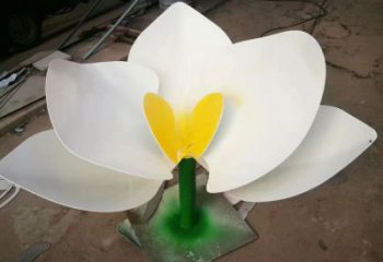 彩繪蘭花雕塑廠家  中式烤漆擺件 街頭不銹鋼蘭花雕塑廠