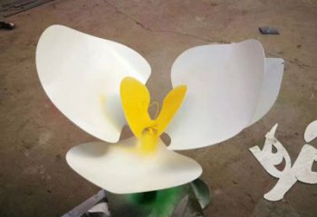 彩繪玉蘭花雕塑廠家 公園擺件 街頭不銹鋼玉蘭花雕塑廠
