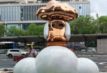 現(xiàn)代卡通人雕塑廠家 大型別墅區(qū)擺件  戶外不銹鋼卡通人雕塑