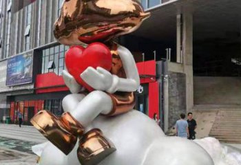 烤漆卡通人雕塑廠家  街頭小品  創(chuàng)意不銹鋼卡通人雕塑