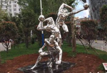 大型飛躍雕塑廠家 鍛造小品  廣場(chǎng)不銹鋼飛躍雕塑