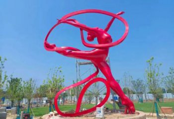 廣場飛躍雕塑廠家 中式小品  烤漆不銹鋼飛躍雕塑