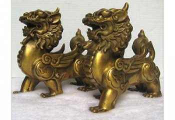 仿古貔貅雕塑廠家  鑄造廣場小品 戶外噴漆貔貅雕塑擺件