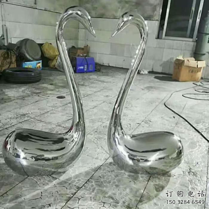 廣場家禽雕塑廠家  公園小品  鏡面不銹鋼家禽雕塑擺件