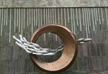 庭院雙魚雕塑廠家  現代小品 鍛造不銹鋼雙魚雕塑擺件