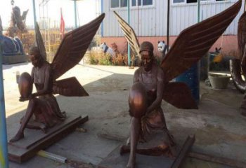 公園烤漆天使雕塑