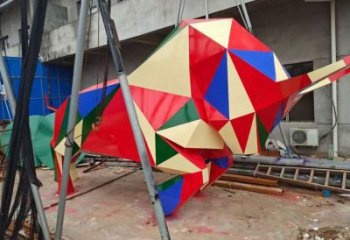 幾何牛雕塑生產制作