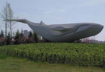 廣場草地不銹鋼魚雕塑