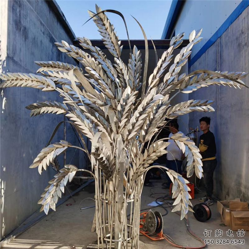 不銹鋼稻穗雕塑 烤漆不銹鋼雕塑廠家