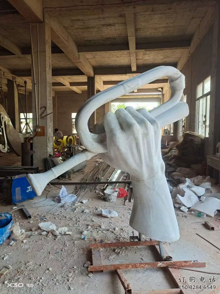 吹號(hào)雕塑廠家 革命文化主題 不銹鋼廣場(chǎng)雕塑擺件