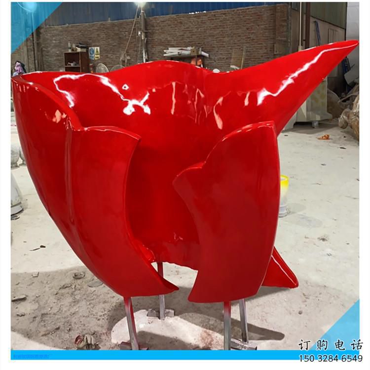 紅旗雕塑廠家 不銹鋼黨建雕塑生產商